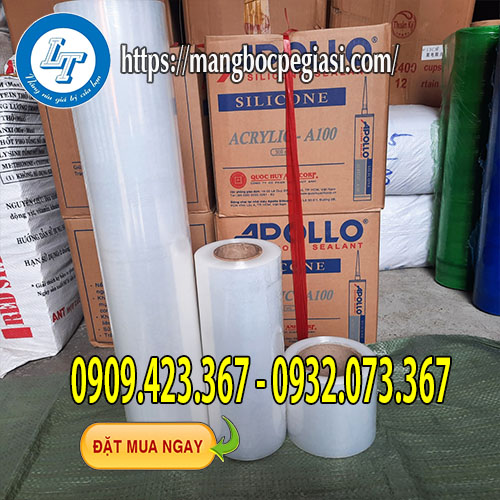 Màng pe quấn pallet màu trắng 10cm, 25cm,50cm Màng pe quấn pallet màu trắng 10cm, 25cm,50cm
