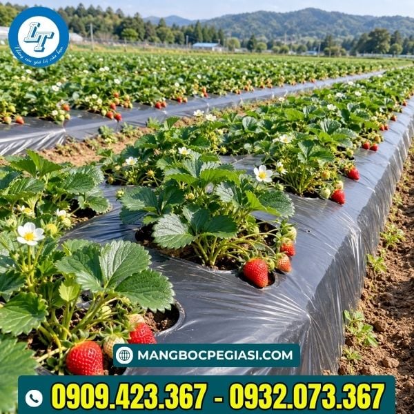 Màng phủ đục lỗ trồng cây hiệu quả Màng phủ đục lỗ trồng cây
