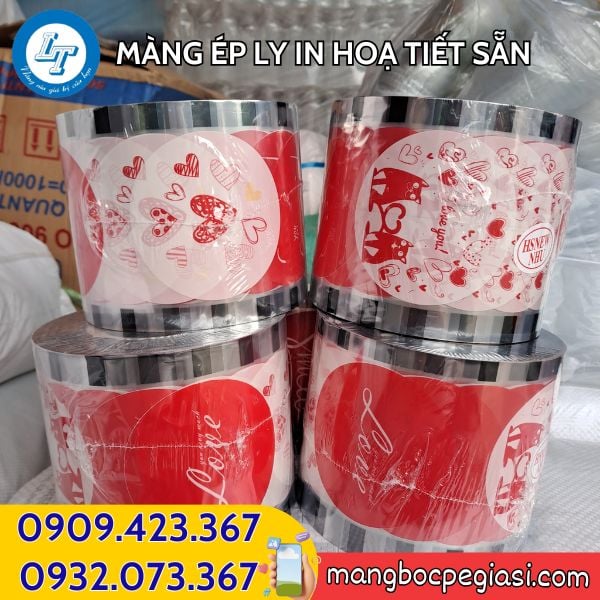 Cuộn màng ép ly in hoạ tiết sẵn