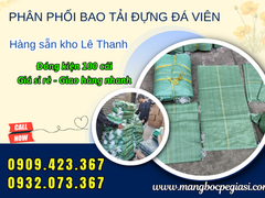 Bán sỉ bao tải xanh đựng đá viên 20kg
