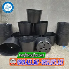 CHẬU NHỰA TRỒNG CÂY MÀU ĐEN