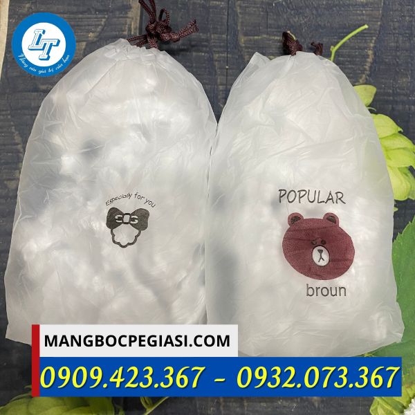 Sét 100 túi gấu có chun bọc thực phẩm Sét 100 túi gấu có chun bọc thực phẩm