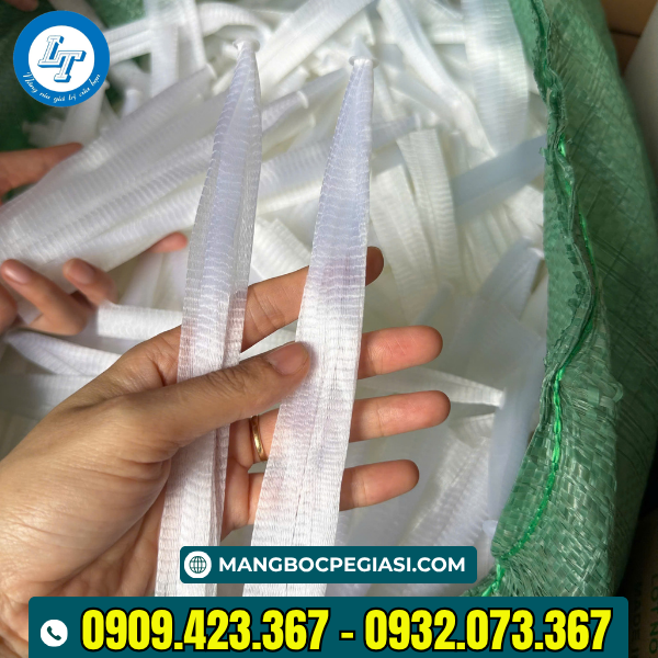 Túi lưới nhựa màu trắng