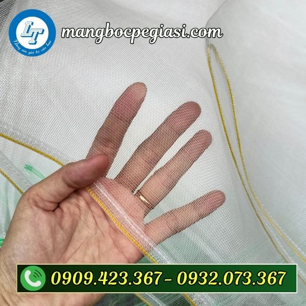 Túi lưới bao trái cây bề mặt thoáng khí Túi lưới bao trái cây có dây rút