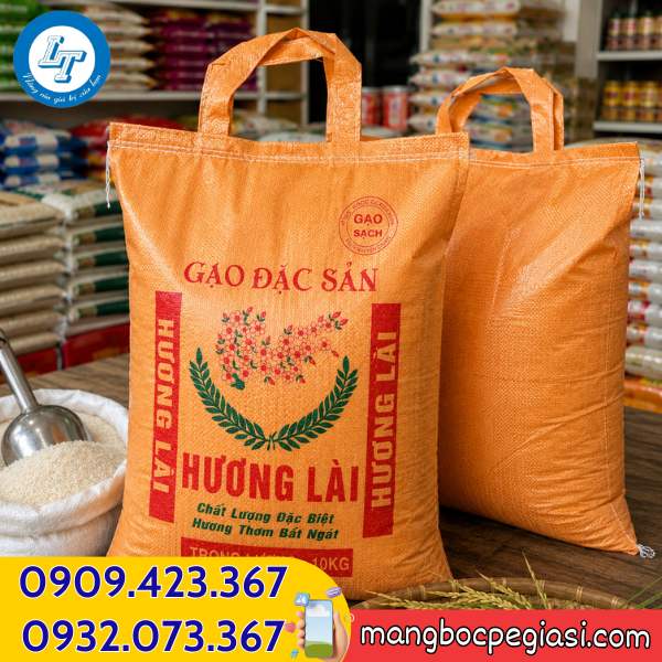 Bao đựng gạo 10kg có quai xách Bao đựng gạo 10kg