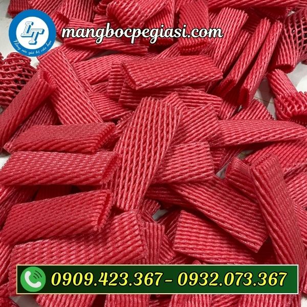 Xốp lưới bọc trái cây màu đỏ Xốp lưới bọc trái cây