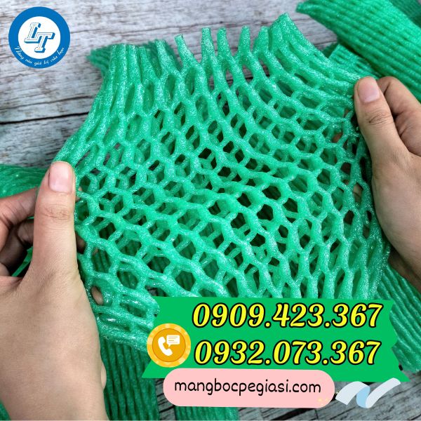 Xốp lưới màu xanh co giãn, thoáng khí Xốp lưới màu xanh