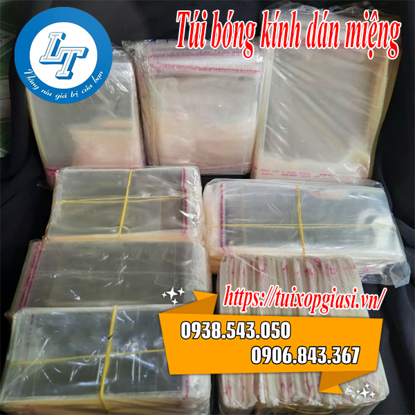 Túi bóng kính dán miệng