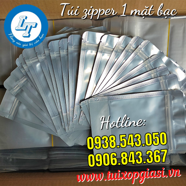 Túi zipper 1 mặt đủ kích cỡ giá rẻ