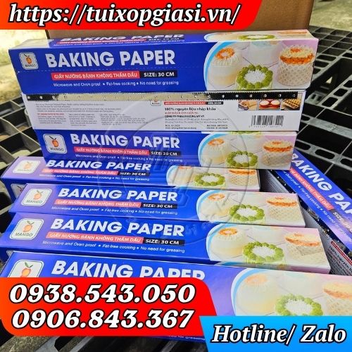 Giấy nướng bánh baking paper 30cm giá sỉ rẻ bất ngờ