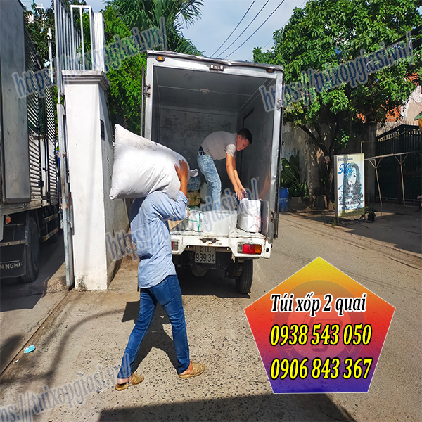 Bán lẻ túi xốp 2 quai màu trắng, xanh, hồng, vàng