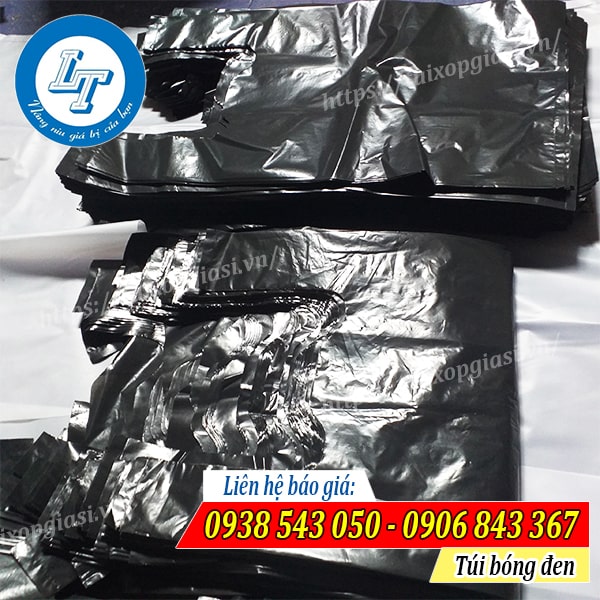 Bán sỉ túi bóng đen đóng hàng, đựng rác size 40