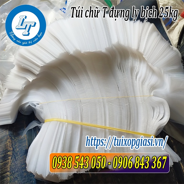 Bán sỉ túi chữ T đựng ly bịch 25kg giá rẻ