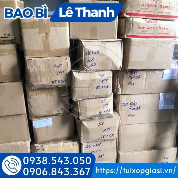 Bán sỉ túi zip kraft có cửa sổ tại TPHCM