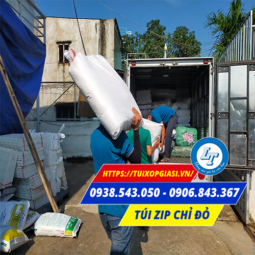 Bán túi zip chỉ đỏ