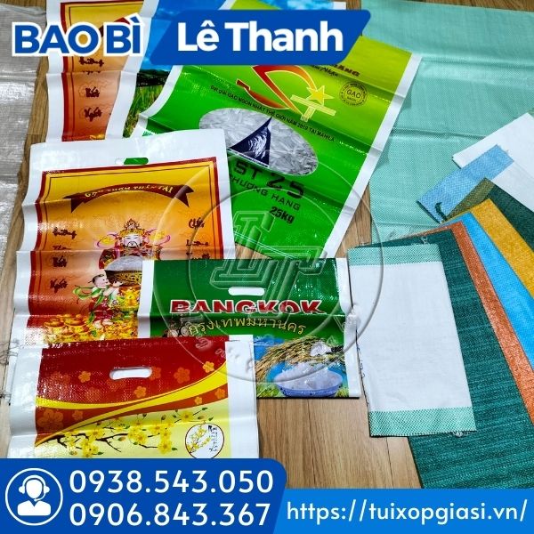 Bao đựng gạo 5kg, 10kg, 25kg, 50kg, 100kg giá sỉ tốt