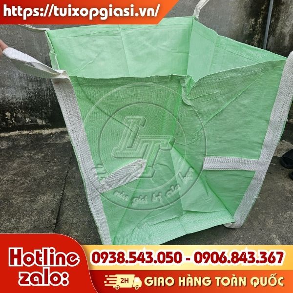 Bao jumbo 4 quai 500kg màu xanh