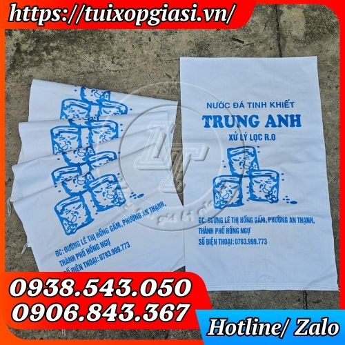 Bao tải đựng nước đá