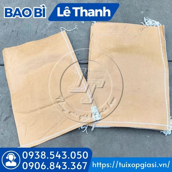 Bao tải giấy kraft vàng