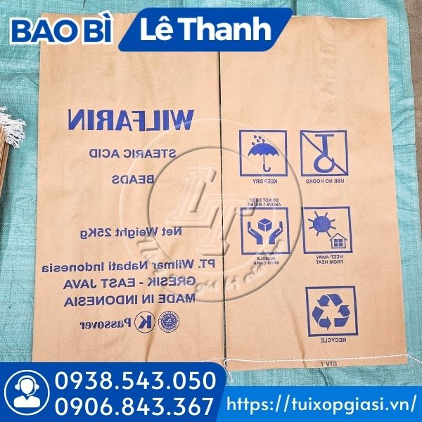 Bao tải giấy in logo