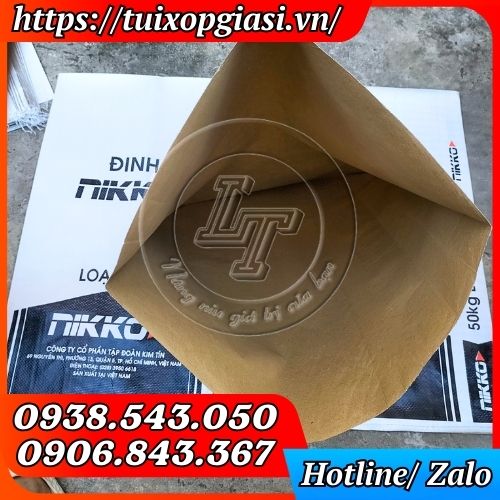 Bao tải giấy không trang pp lớp trong