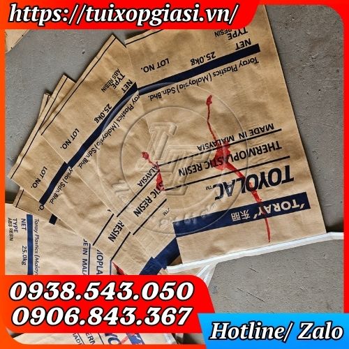 Bao tải giấy xi măng đáy kín