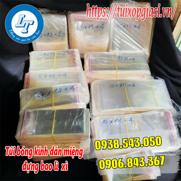 Bịch bóng kính dán miệng đủ size
