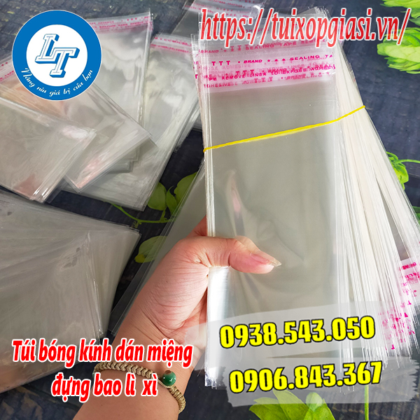 Bịch bóng kính dán miệng đựng phụ kiện