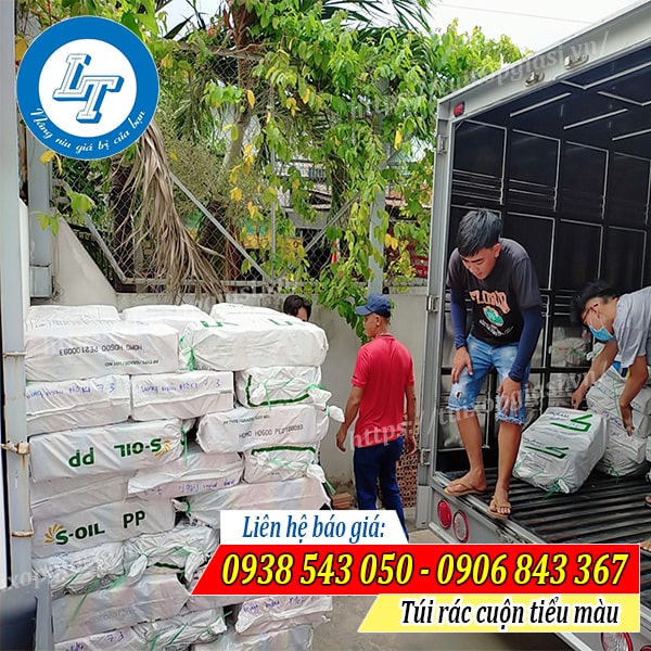 Bỏ mối túi rác cuộn tiểu màu cho cửa hàng, đại lý