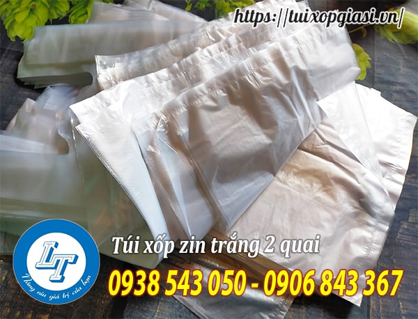 Bỏ mối túi xốp zin trắng 2 quai