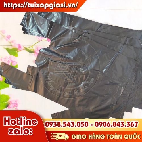 Túi bóng đen size 40 đựng quần áo giặt ủi