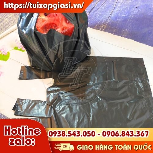 Túi bóng đen size 40 đựng quần áo giặt ủi