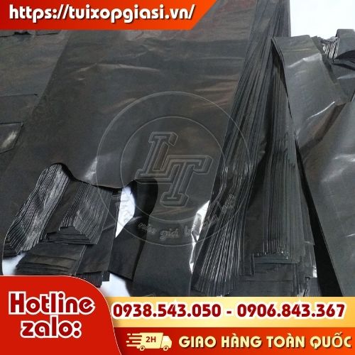 Túi bóng đen size 40 đựng quần áo giặt ủi