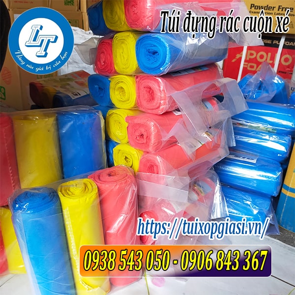 Bỏ sỉ túi đựng rác cuộn không lõi