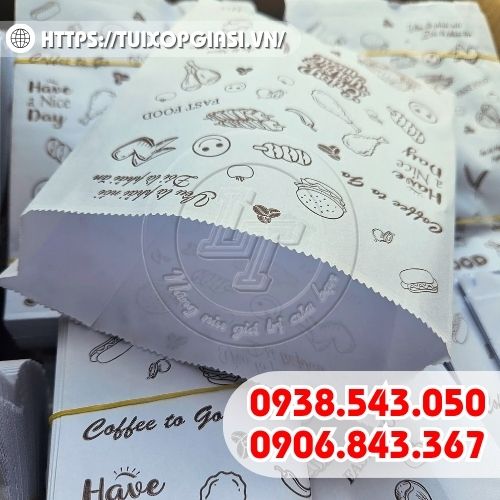 Túi giấy đựng thực phẩm in sẵn