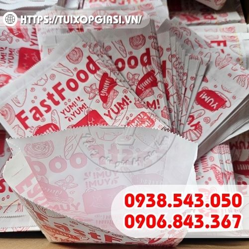 Túi giấy đựng thực phẩm in sẵn