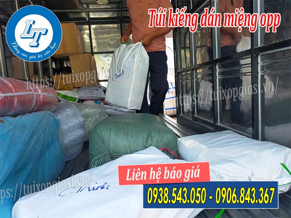 Bỏ sỉ túi kiếng dán miệng opp đựng quần áo, khẩu trang