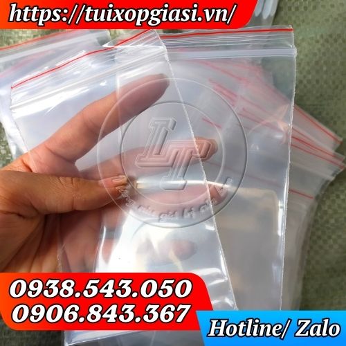 Túi zipper chỉ đỏ