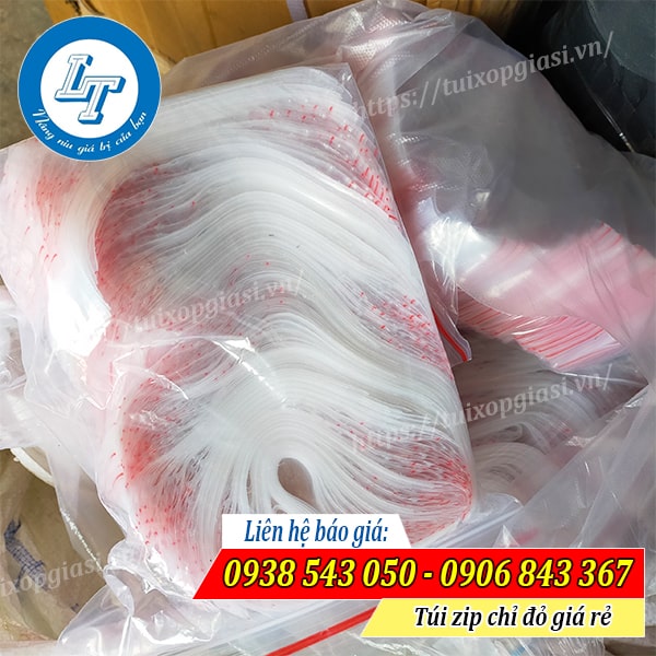 Chuyên phân phối túi zip chỉ đỏ