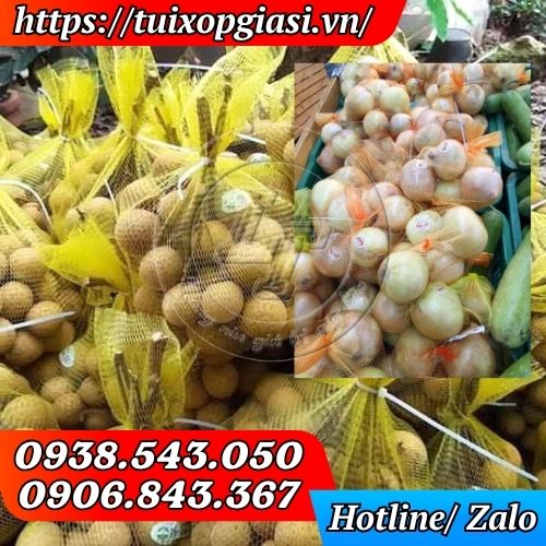 Túi lưới nhựa đựng trái cây, hành tỏi
