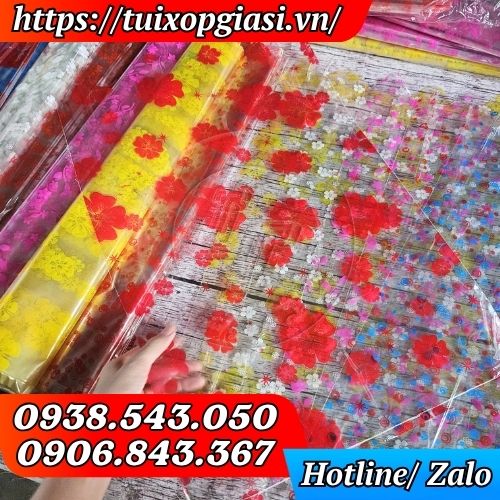 Túi bóng kính hoạ tiết gói quà tết