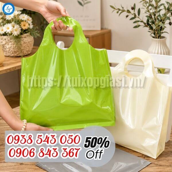 Túi hột xoài quai tròn đựng mỹ phầm, quần áo, túi xách