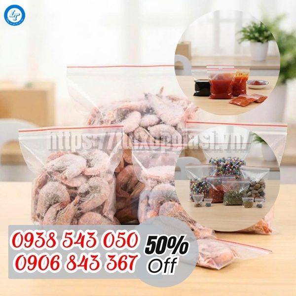 Túi zip viền đỏ đựng đa dạng các loại sản phẩm