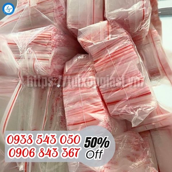Cung cấp túi zip viền đỏ giá sỉ cực tốt cho hộ kinh doanh nhỏ lẻ
