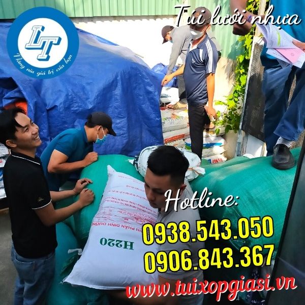 Đi đơn túi lưới nhựa đựng trái cây cho khách