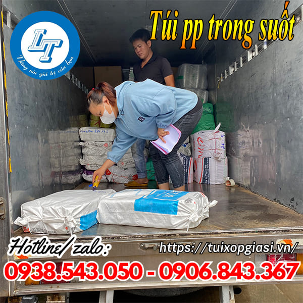 Đi đơn túi pp trong suốt cho khách HCM