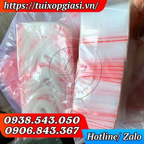 Địa chỉ bán túi zip viền đỏ giá sỉ tại hcm