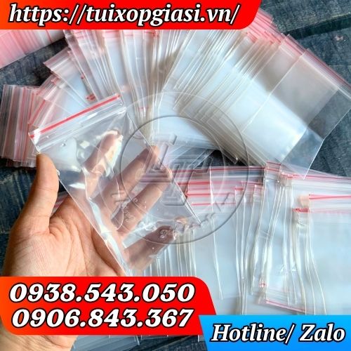 Túi zip chỉ đỏ