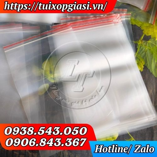 Túi zip viền đỏ