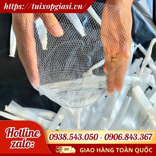 Túi lưới nhựa đựng trái cây, hành tỏi, bánh kẹo